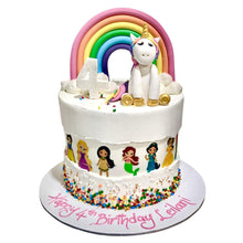 Load image into Gallery viewer, Princess &amp; Unicorn Tall Cake
