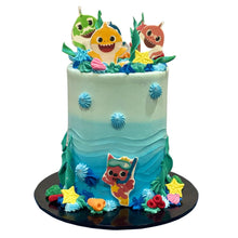 Load image into Gallery viewer, Baby Shark Ocean Tall Cake
