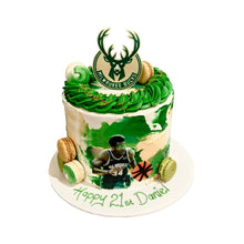 Load image into Gallery viewer, Basketball Themed Tall Cake
