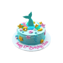 Load image into Gallery viewer, Mermaid Theme Cake
