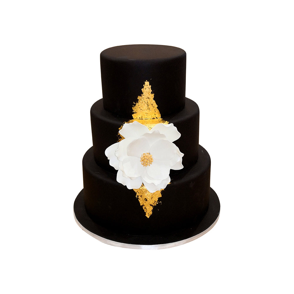 Black & Gold 3 Tier Cake
